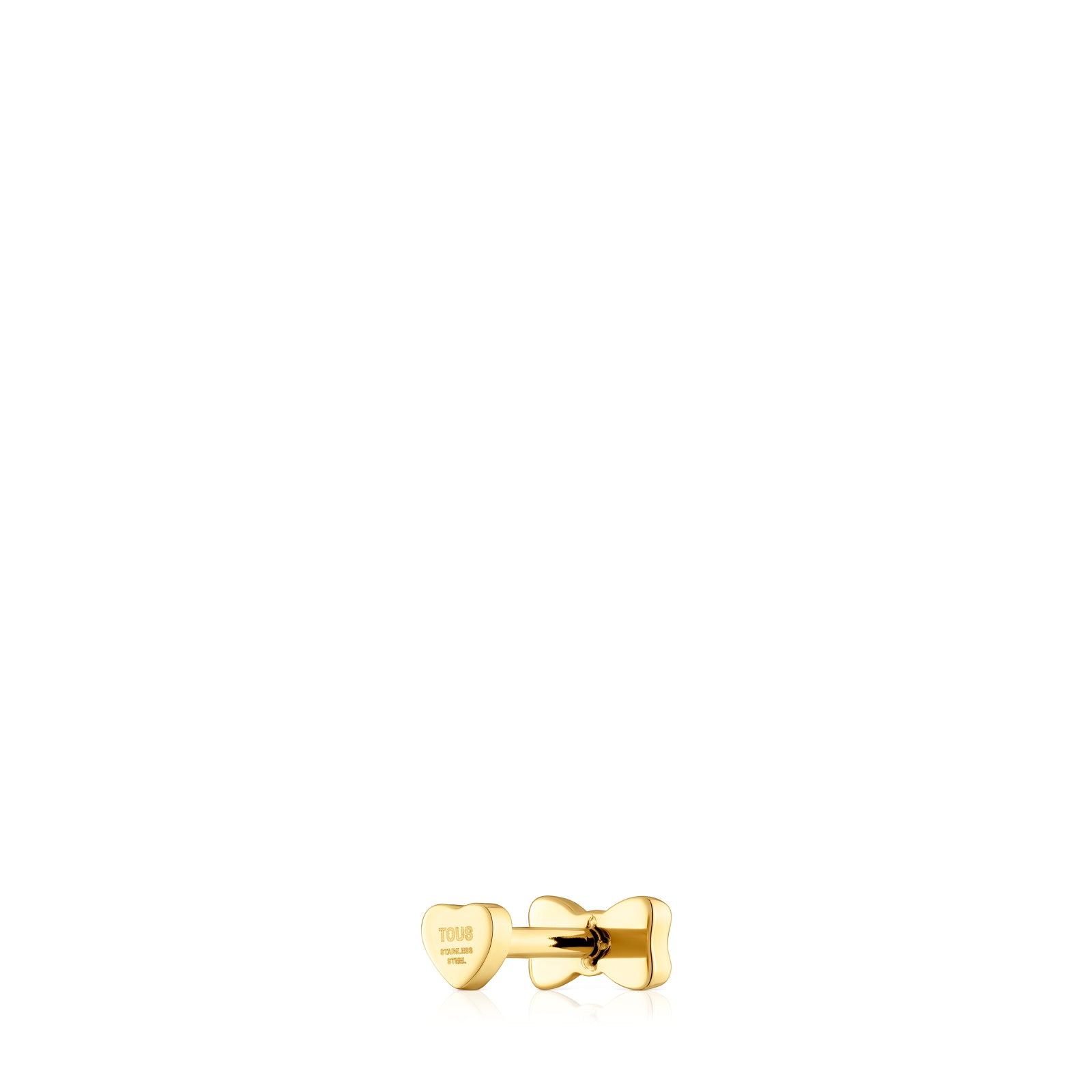 טואוס עגיל הליקס פירסינג פפיון לאוזן Ribbon מפלדה בצבע זהב