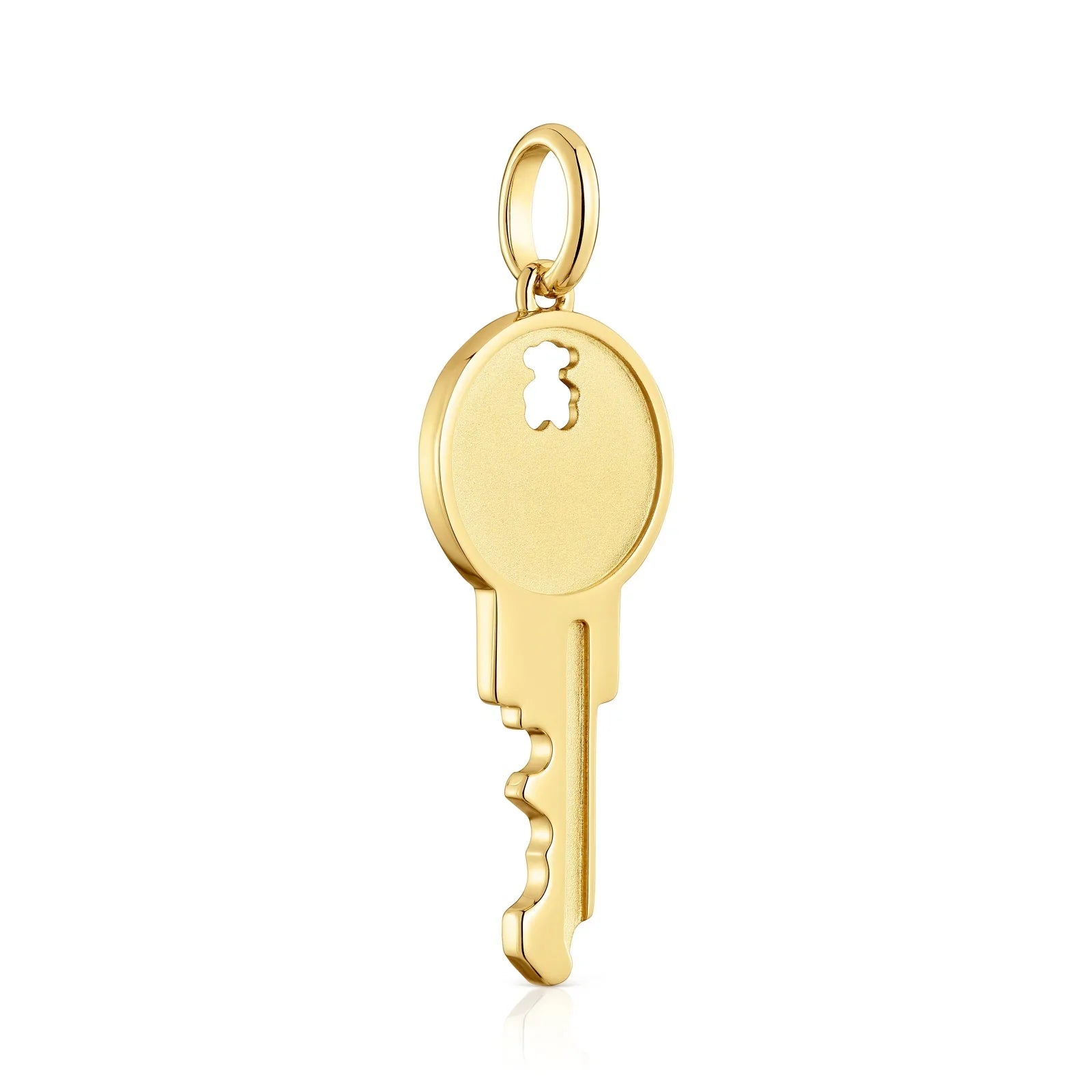 תליון מפתח זהב מעוצב עם חיתוך דובון, תכשיטי מותגים ב-CHOZEN