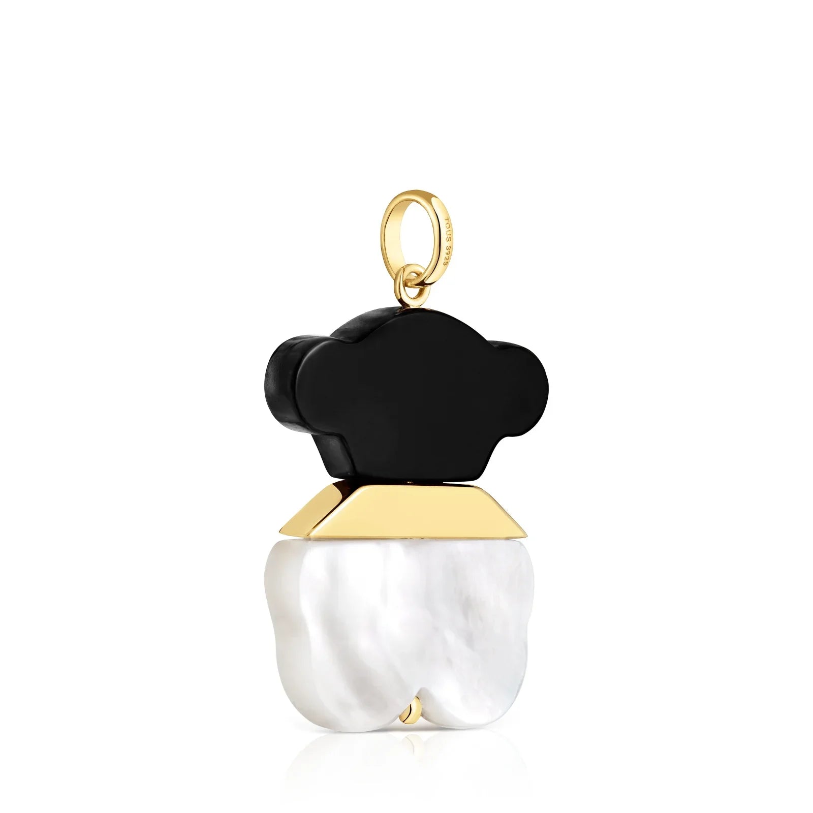 תליון יוקרתי עם עיצוב שחור, זהב ופנינה לבנה, מותגים מובילים באתר CHOZEN