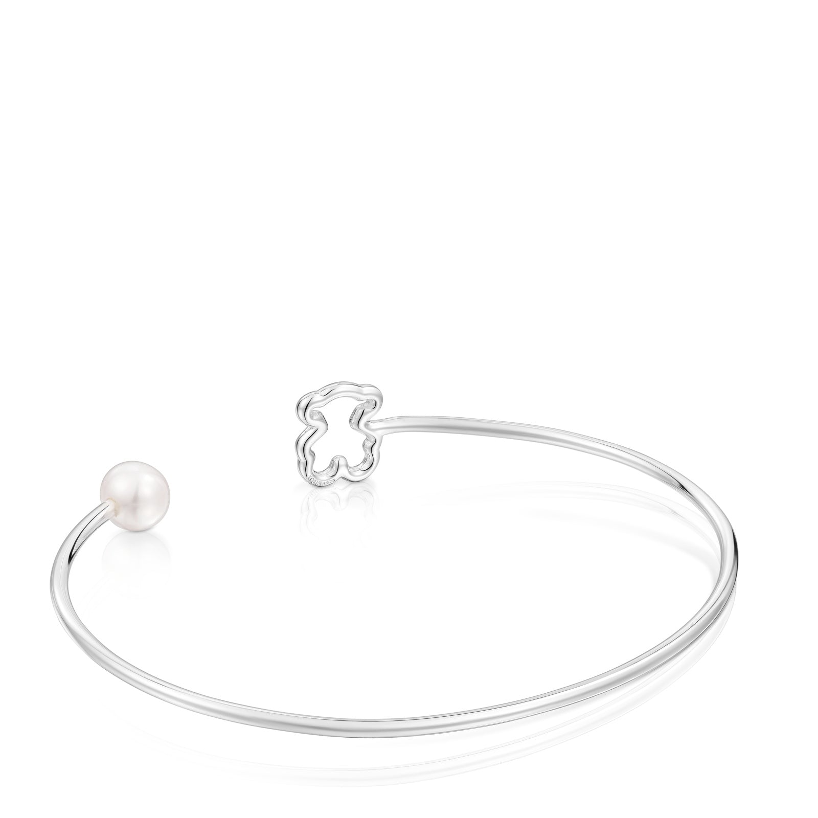 טואוס צמיד בנגל בשילוב פנינה New Silueta מכסף