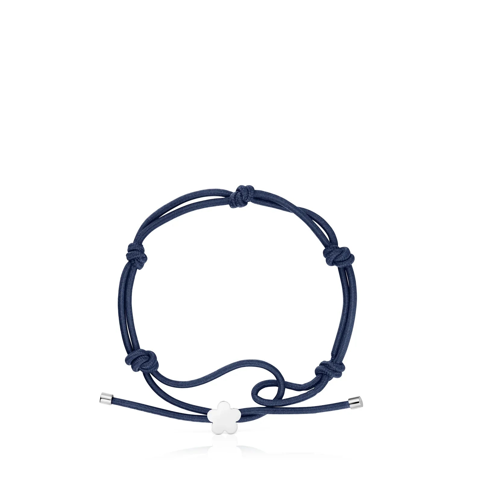 צמיד חוט כחול עם תליון פרח כסף, תכשיט איכותי מעוצב מבית CHOZEN