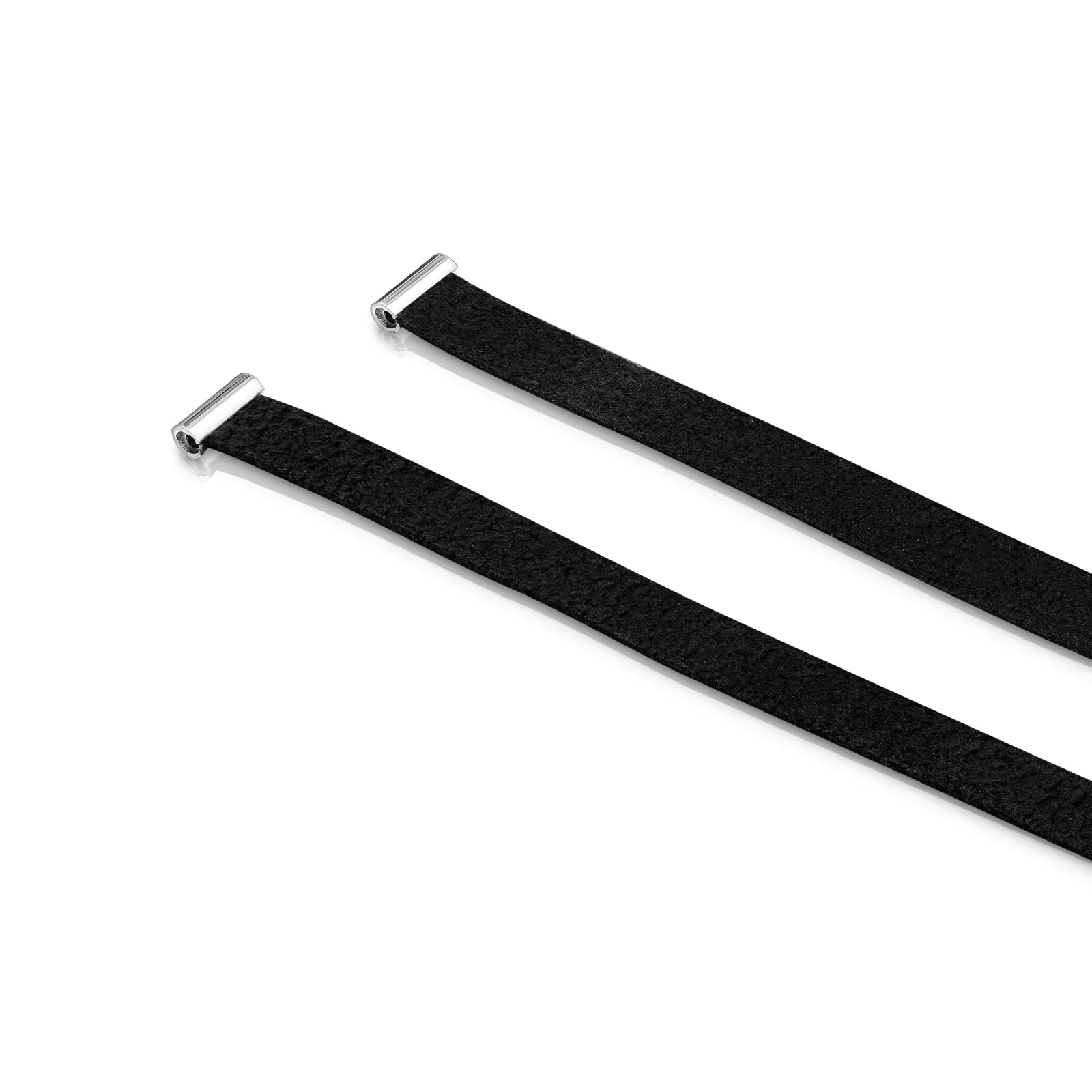 רצועות עור שחורות עם סיומת מתכת, אביזר אופנה יוקרתי מבית CHOZEN