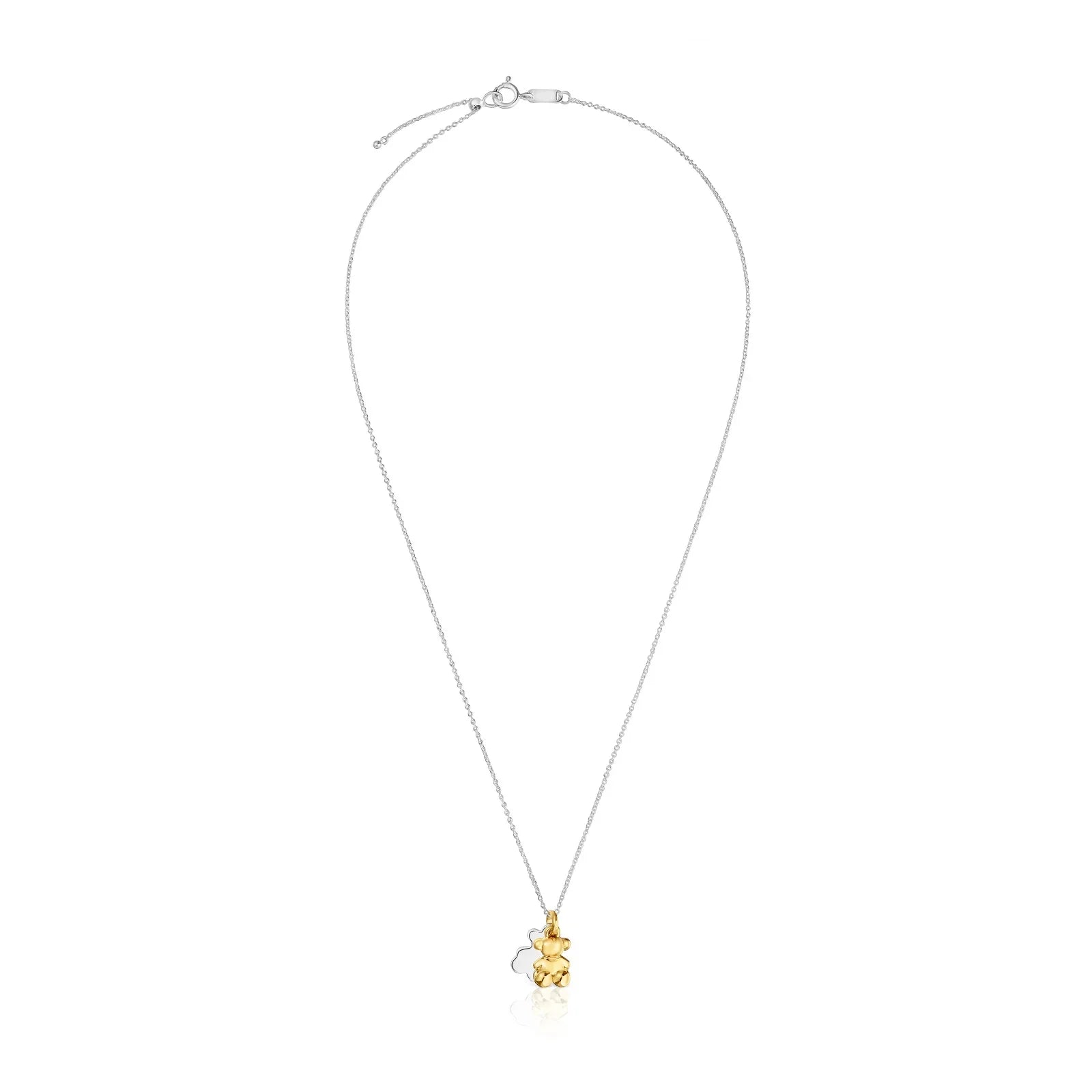 שרשרת עדינה כסף עם תליון פרח זהב, תכשיט אופנתי CHOZEN, קולקציית מותגים מובילים