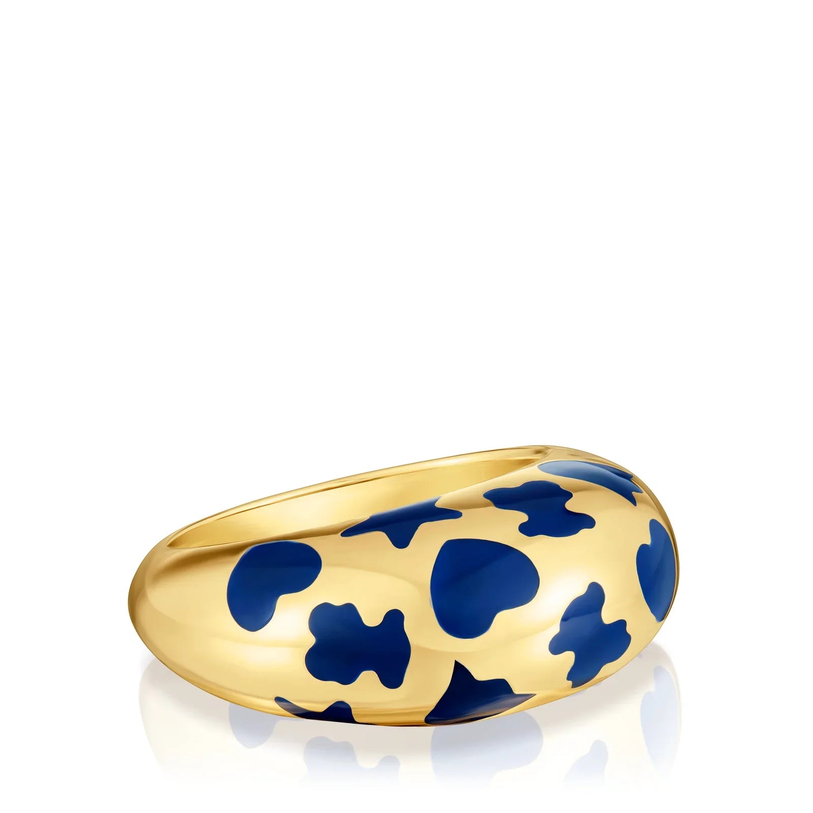 טבעת זהב עם נגיעות כחולות, עיצוב ייחודי, מבית CHOZEN מותגים מובילים