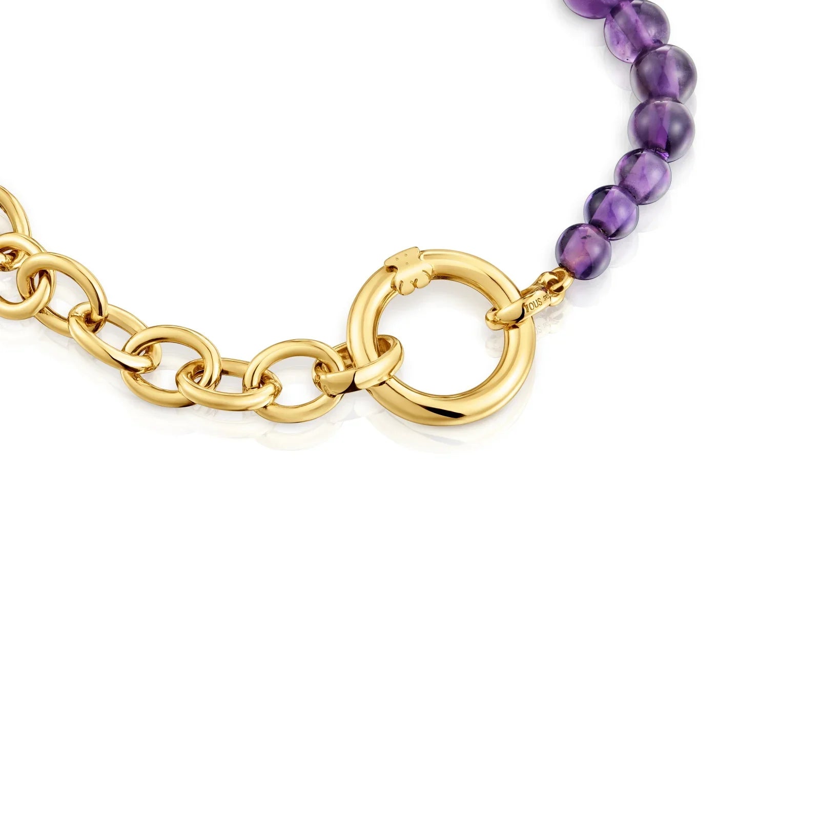 שרשרת זהב עם חרוזים סגולים יוקרתית, עיצוב אופנתי של CHOZEN, תכשיטי ייבוא רשמי