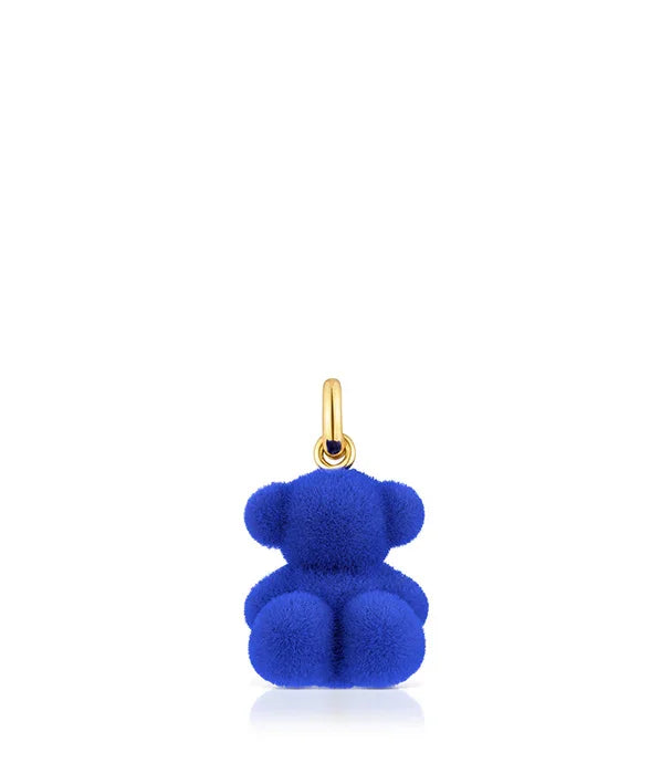 תליון דובי כחול עם מרקם קטיפתי ולולאת זהב, מוצר מבית צ'וזן מותגים מובילים