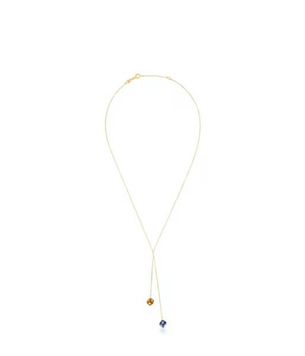 טואוס שרשרת Cube מזהב 14 קראט בשילוב תליוני קוביות