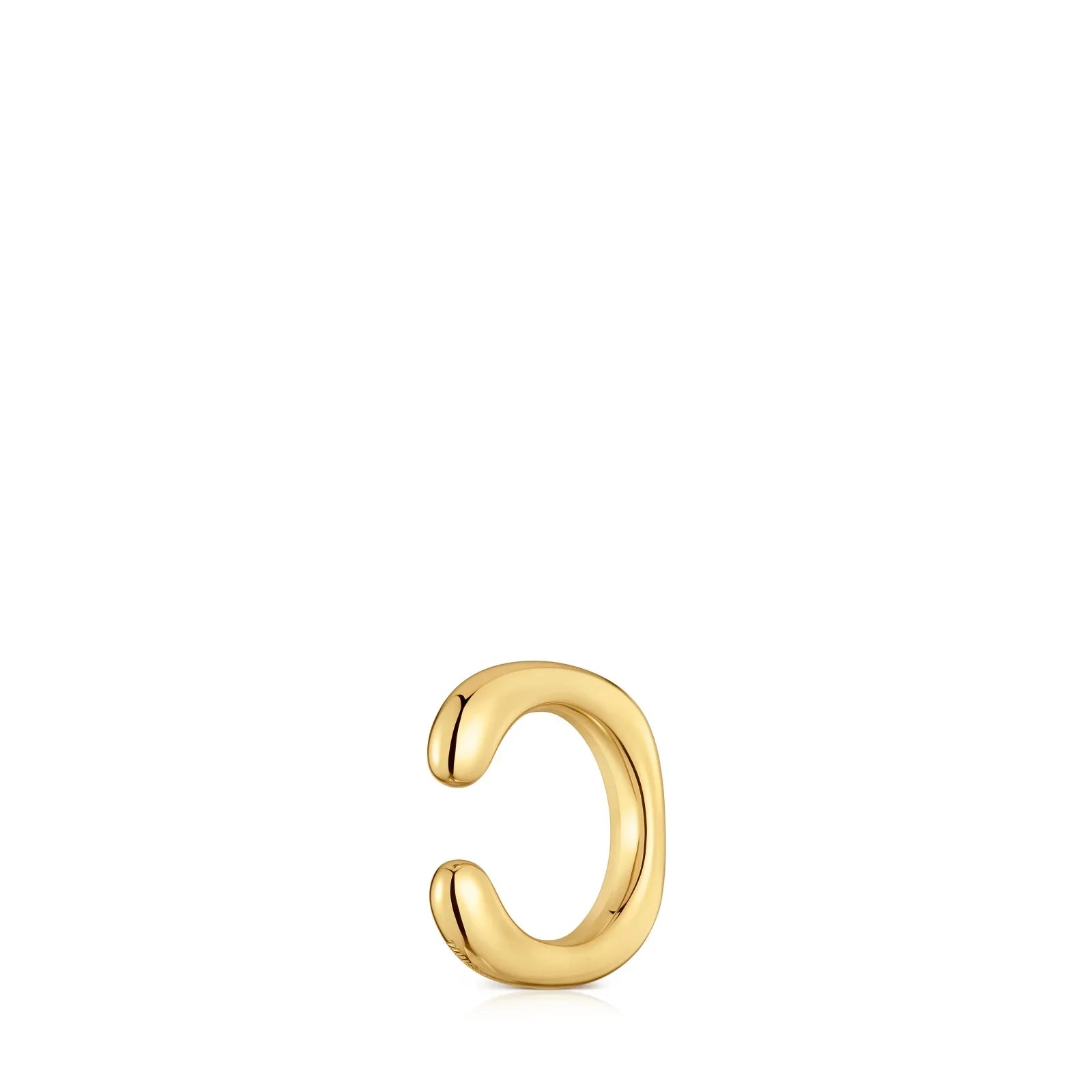 עגיל זהב קלאסי בעיצוב פתוח ומודרני, מותג CHOZEN, קבוצת אלפא