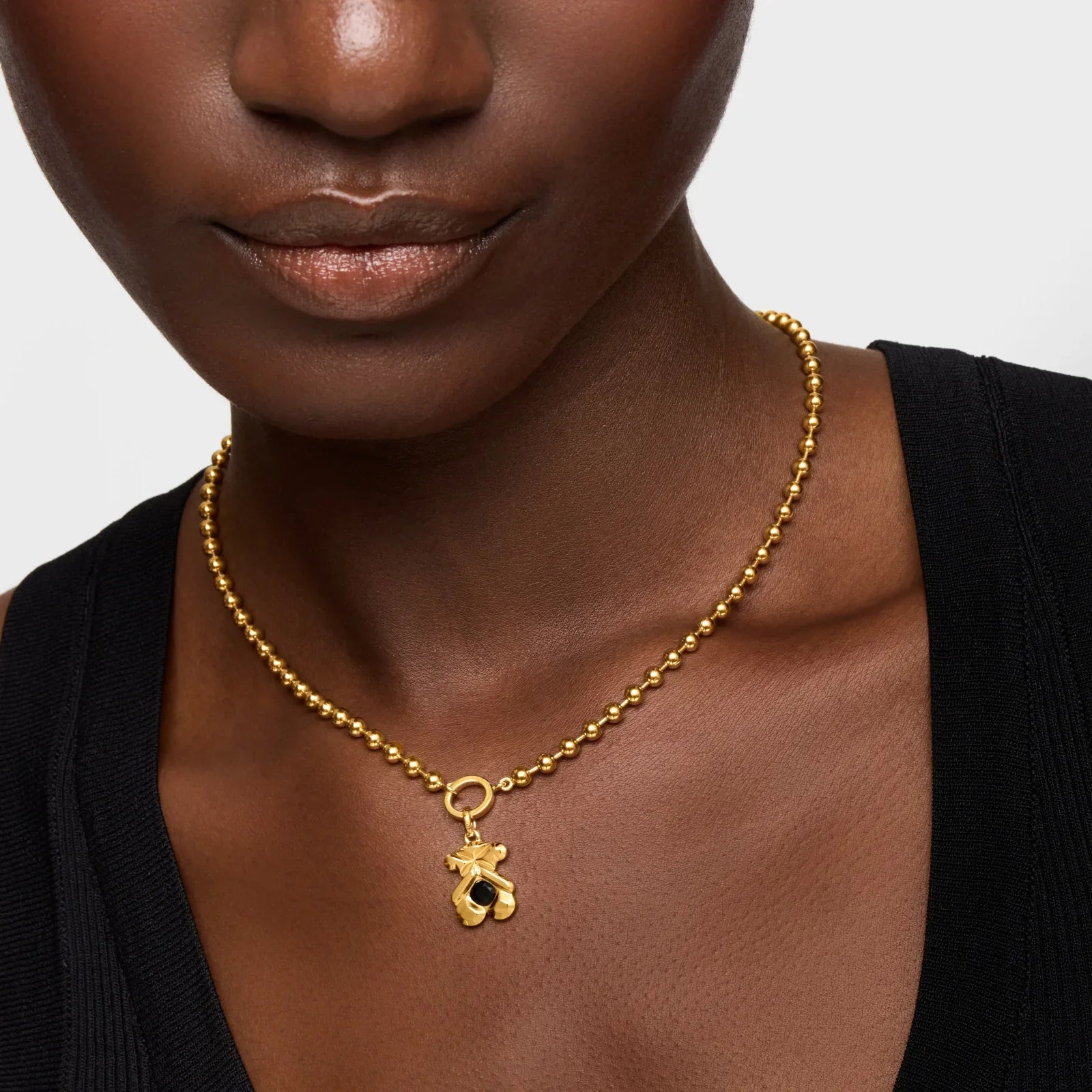 שרשרת זהב אופנתית עם תליון דובי, תכשיטי נשים מקוריים ב-CHOZEN