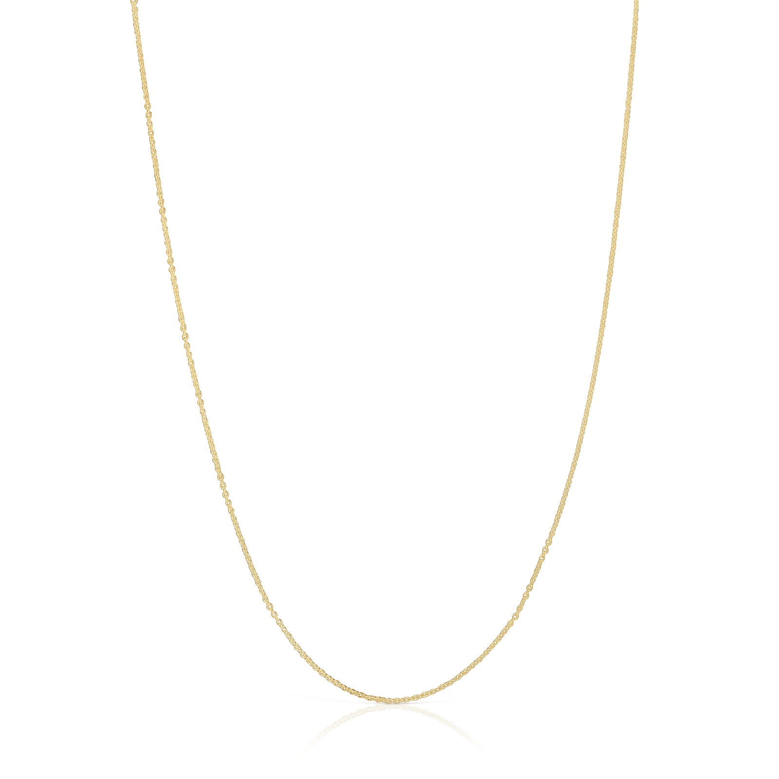 שרשרת זהב עדינה לאישה, עיצוב קלאסי על רקע לבן