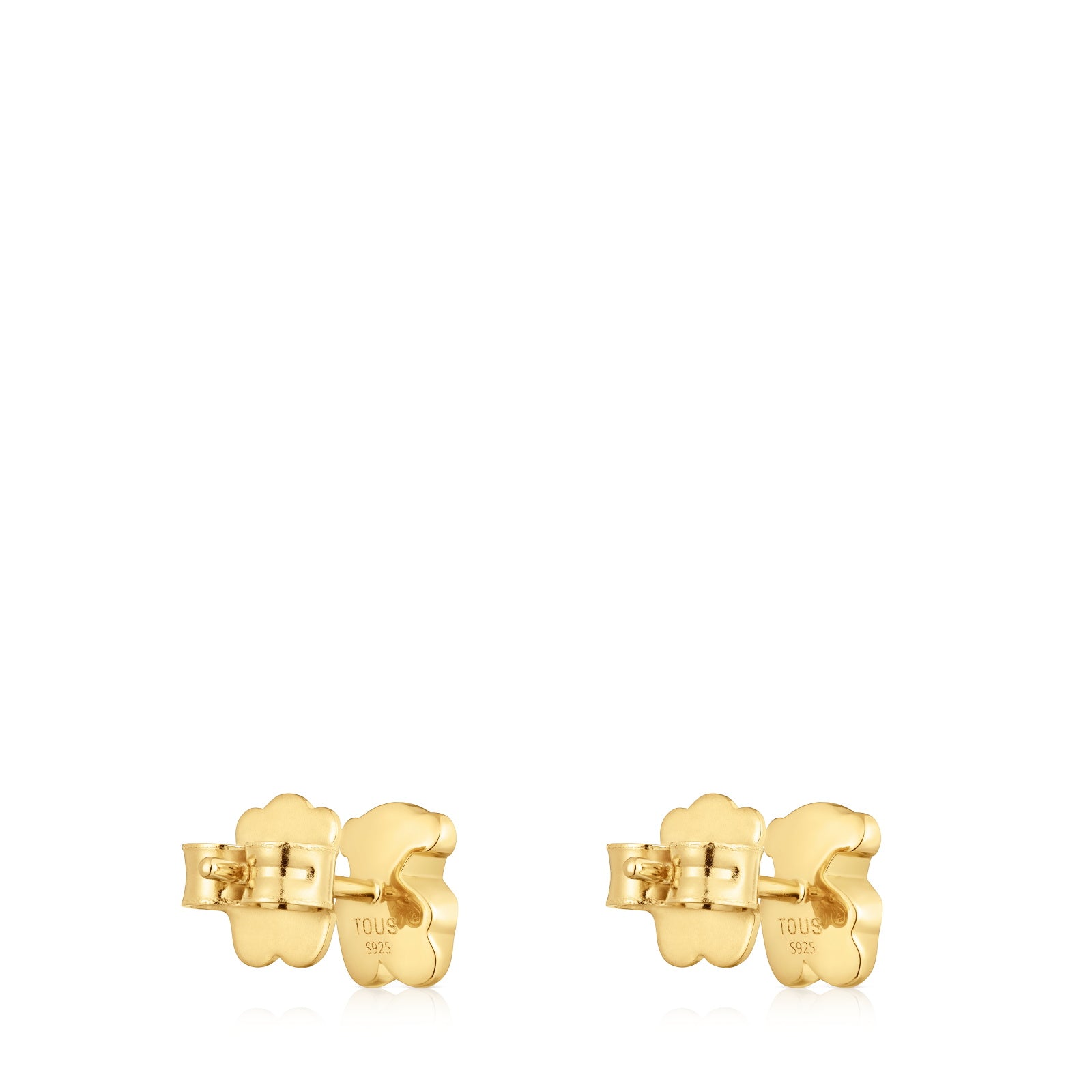טואוס עגילי דובי Icon Metal מכסף ועליו זהב 18 קראט