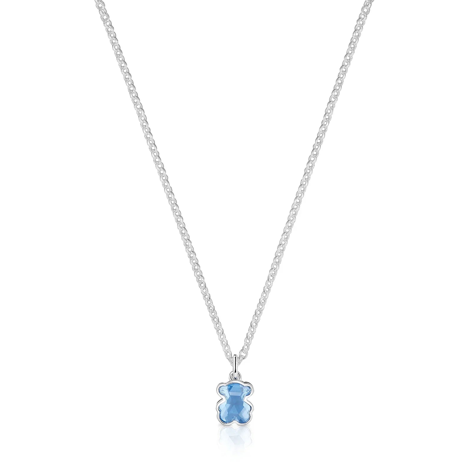 שרשרת כסף עם תליון דב כחול בעיצוב אופנתי של CHOZEN