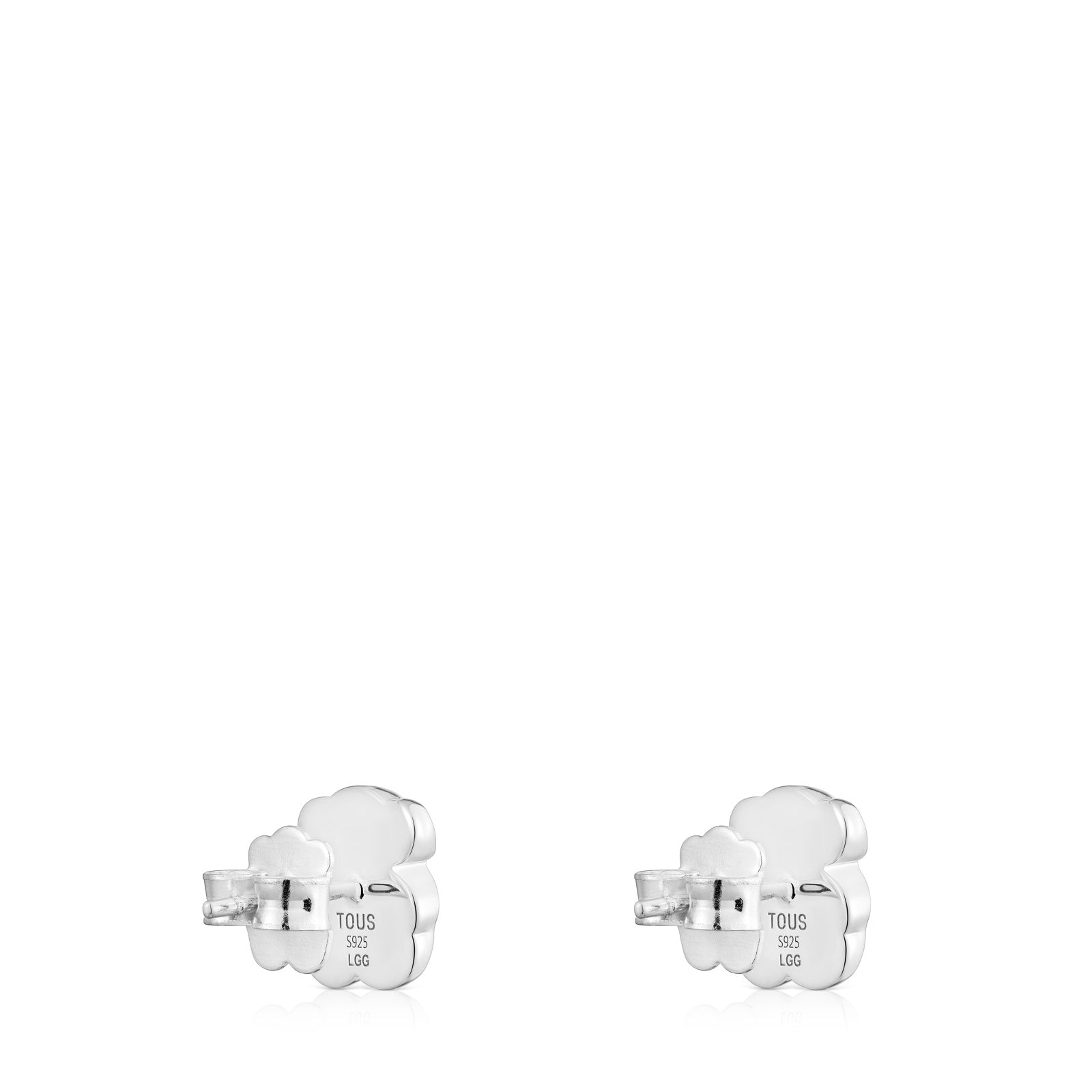 טואוס עגילי דובי בשיבוץ אבן חן אודם Icon Color מכסף