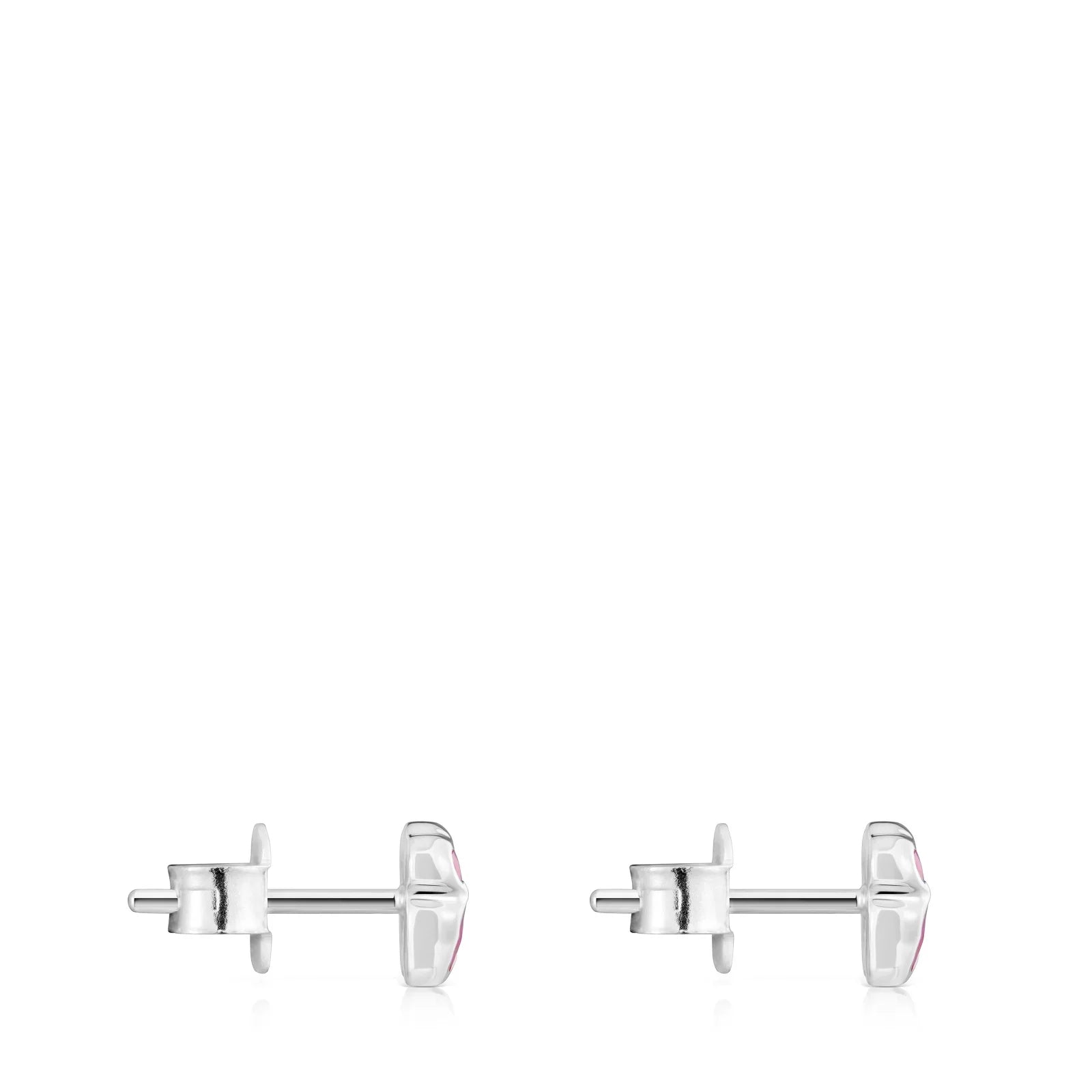 עגילי כסף צמודים מינימליסטיים, מבית מותג CHOZEN, צילום על רקע לבן