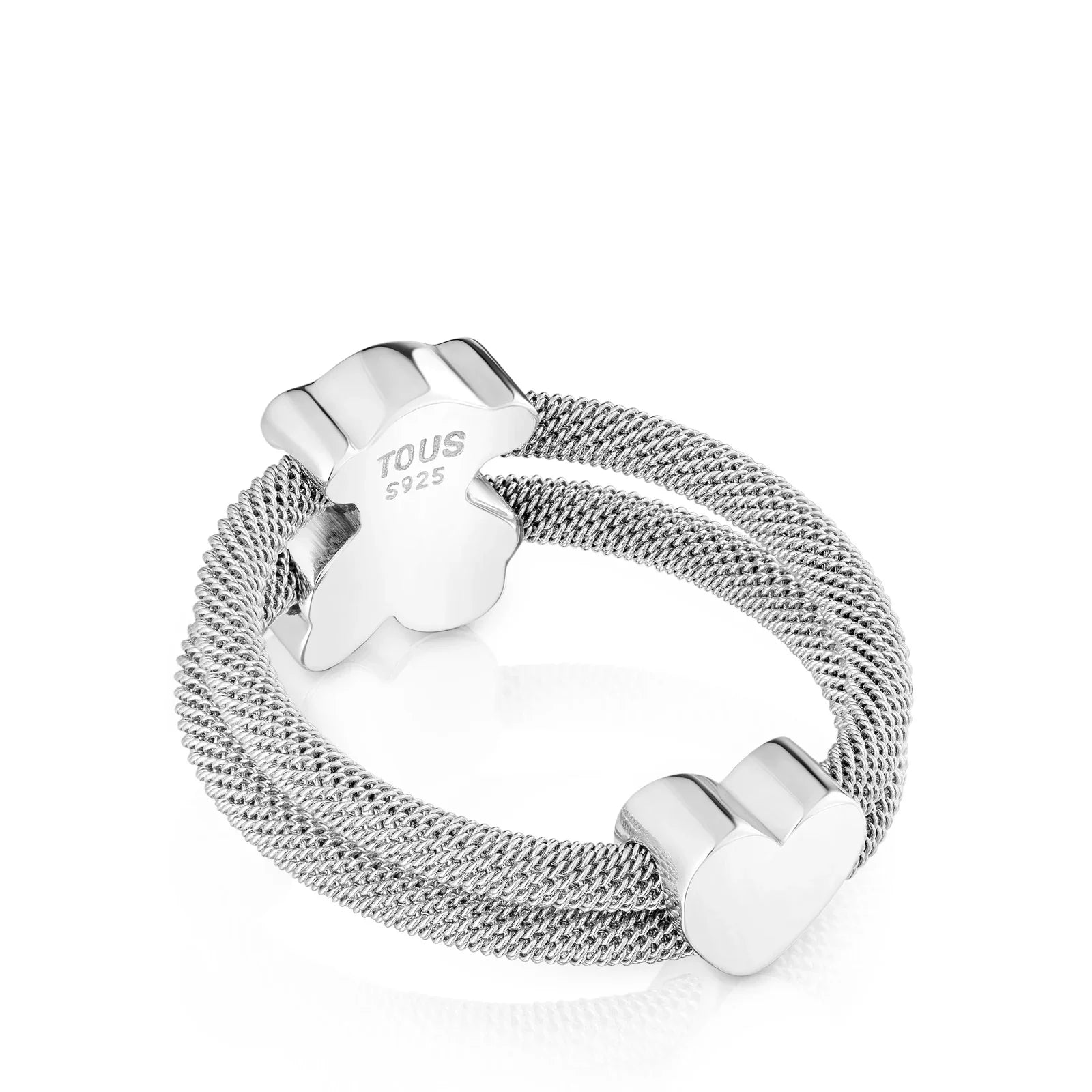 טבעת כסף סטרלינג של TOUS עם עיצוב חבל ודמויות דוב, תכשיטים יוקרתיים מבית CHOZEN