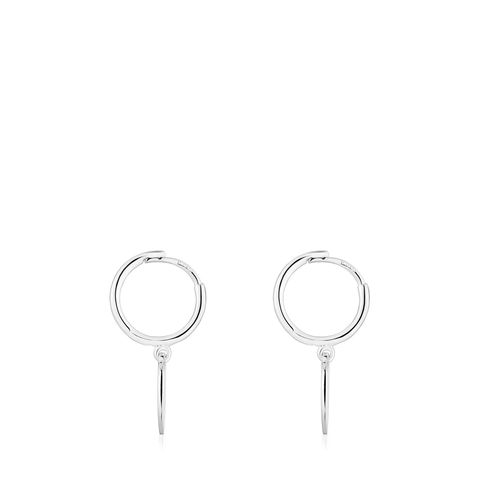 עגילי חישוק כסף בעיצוב מודרני, תכשיטי CHOZEN לנשים, קבוצת אלפא