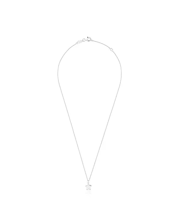 שרשרת כסף עדינה עם תליון כוכב, תכשיט אופנתי לנשים CHOZEN, על רקע לבן
