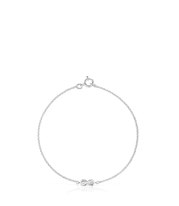 צמיד כסף עדין לנשים עם תליון אינסוף, תכשיט יוקרתי מבית CHOZEN