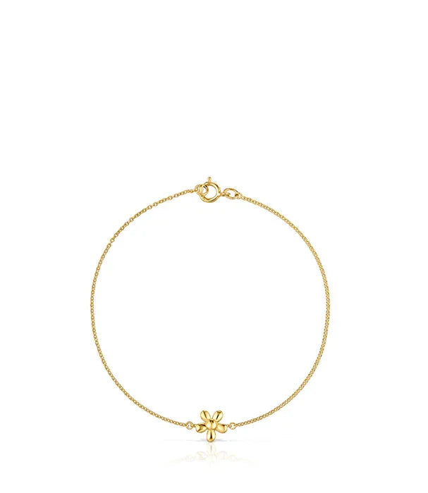 צמיד עדין מזהב עם תליון פרח, תכשיט יוקרתי CHOZEN, מבית קבוצת אלפא