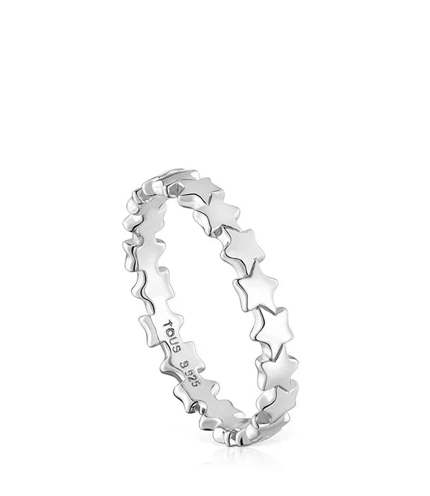 טבעת כסף עדינה בעיצוב כוכבים, תכשיט יוקרתי מבית המותגים של קבוצת אלפא CHOZEN