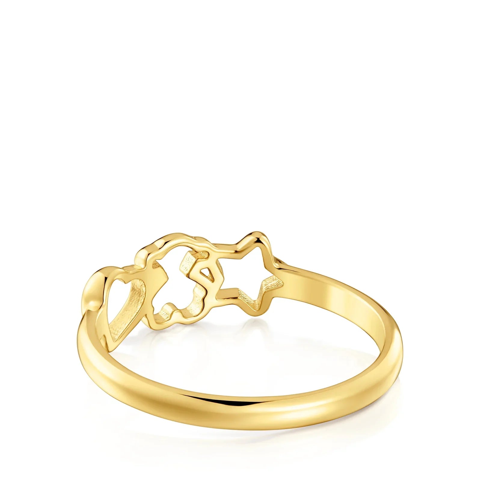 טבעת זהב עדינה עם עיצובים של לב, ענן וכוכב, תכשיטי יוקרה CHOZEN