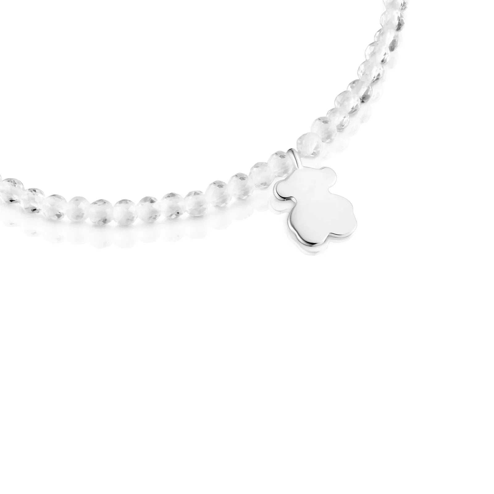 שרשרת חרוזים כסף עם תליון דוב כסף מבית CHOZEN, תכשיט יוקרתי ומעוצב לקבוצת אלפא