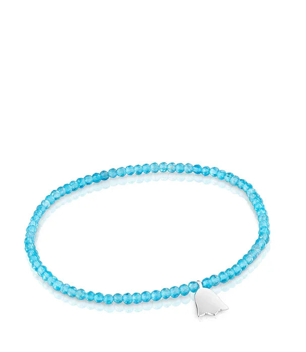 צמיד חרוזים כחול עם תליון כסף עדין, תכשיטי CHOZEN, עיצוב אלגנטי וטרנדי