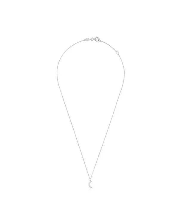 שרשרת כסף עדינה עם תליון ירח, תכשיט אופנתי מבית CHOZEN