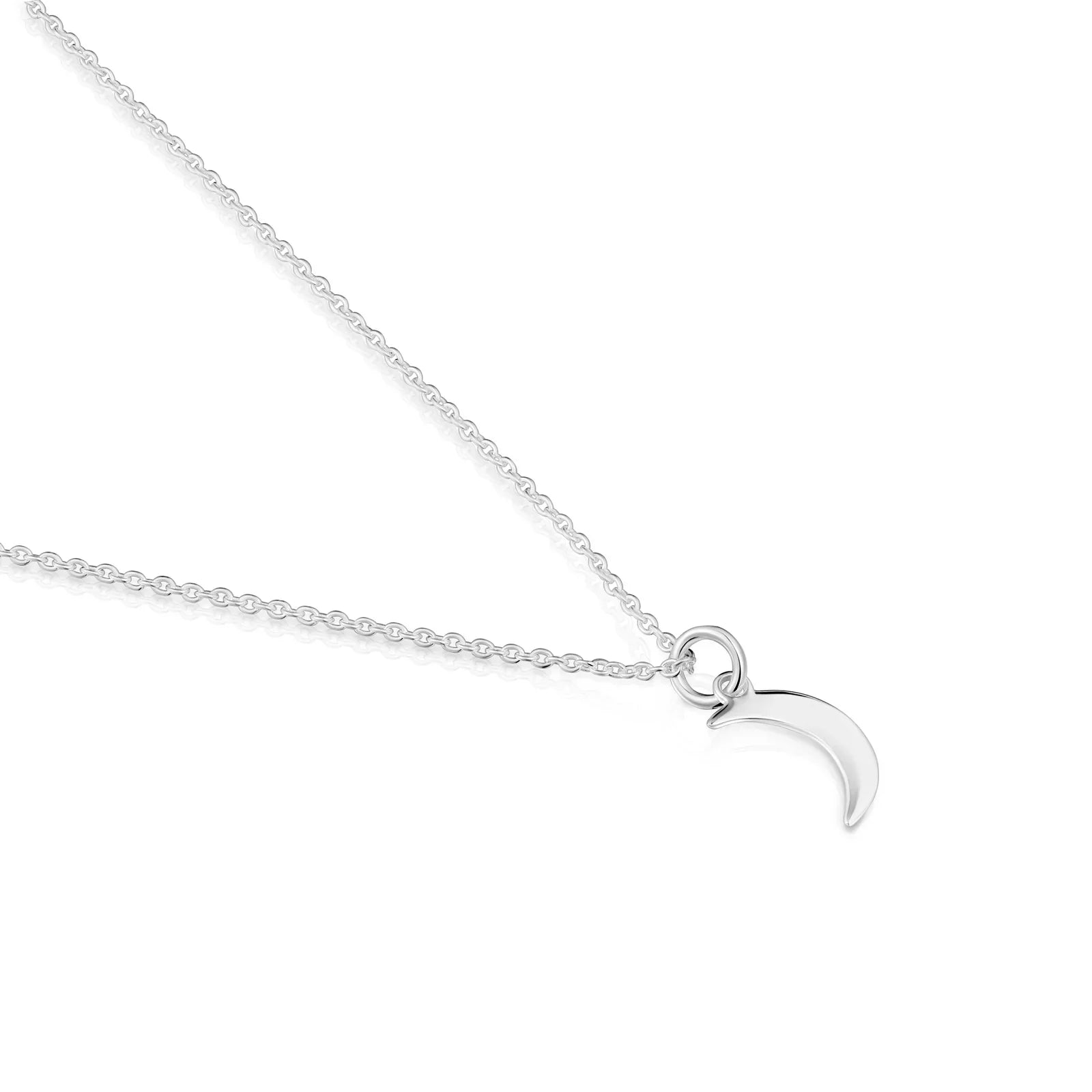 שרשרת כסף עדינה עם תליון ירח חצי סהר מבית CHOZEN, עיצוב אלגנטי ואופנתי