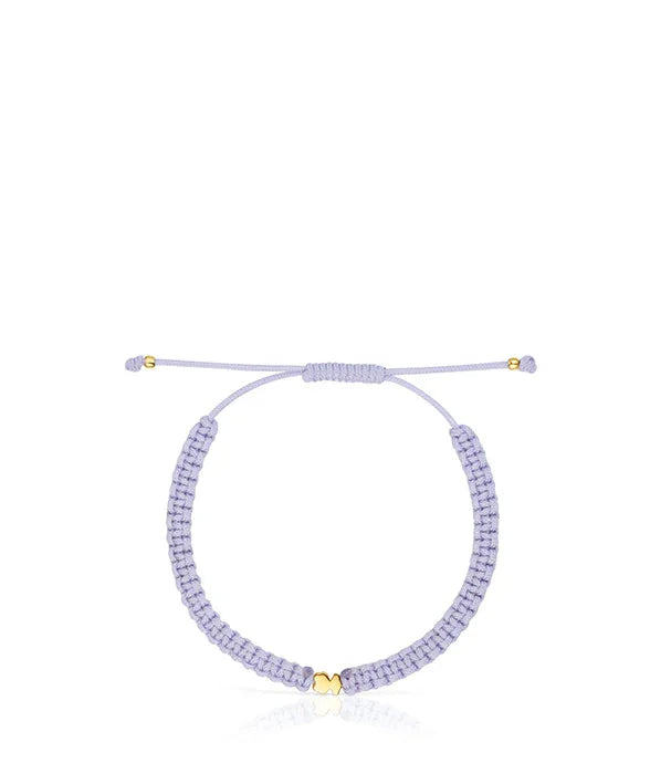 צמיד חוט סגול עם סוגרי זהב בעיצוב אופנתי מבית CHOZEN