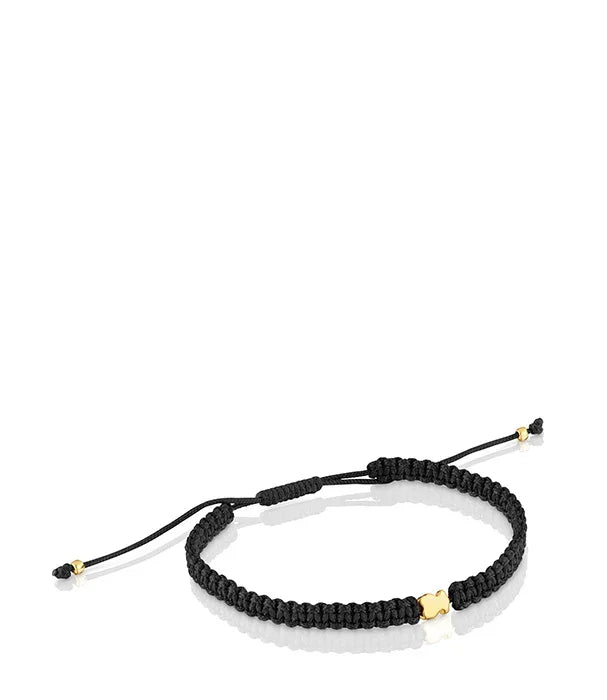 צמיד חוט שחור עם אלמנט זהב קטן, עיצוב טרנדי מבית CHOZEN מותגים מובילים