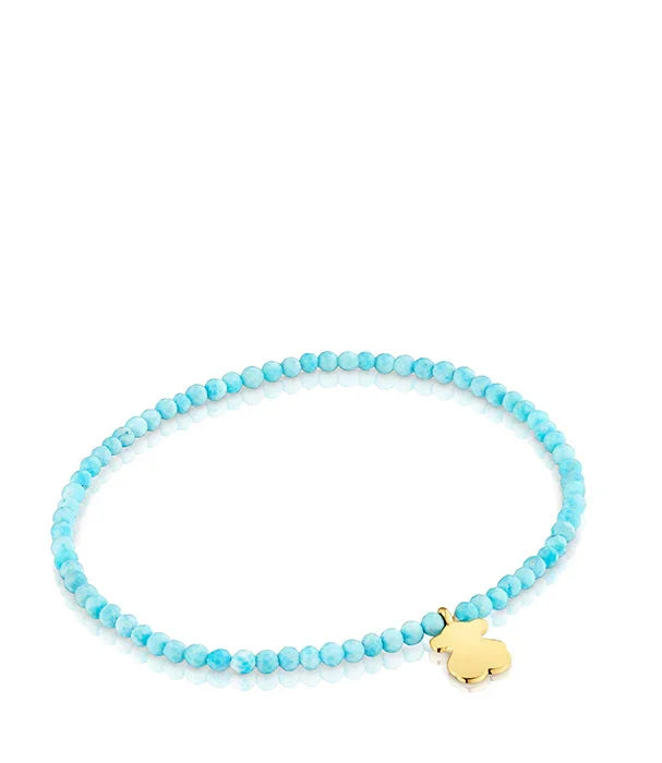 צמיד חרוזים כחול עם תליון ארנב זהב, תכשיט אופנה CHOZEN