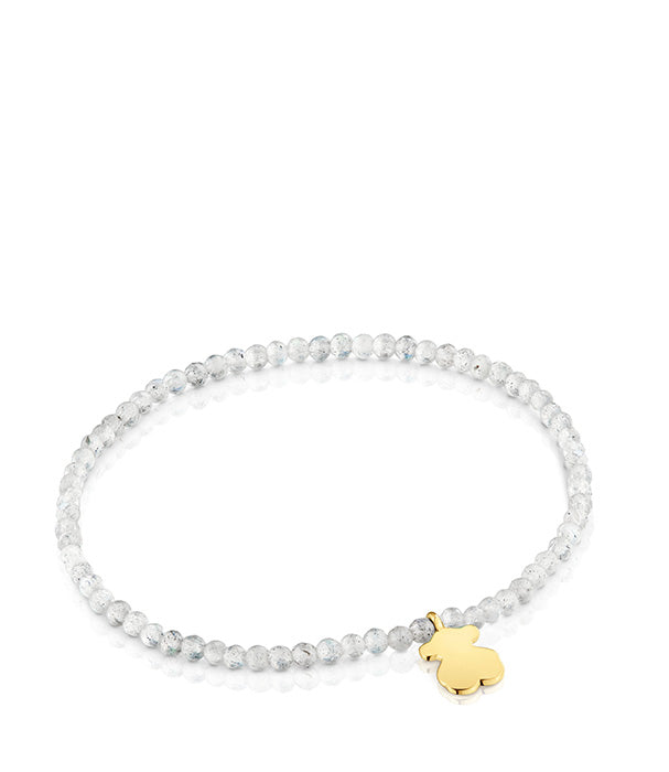 טואוס צמיד אבני חן MOTIFS בשילוב דובי מכסף ועליו 18 קראט