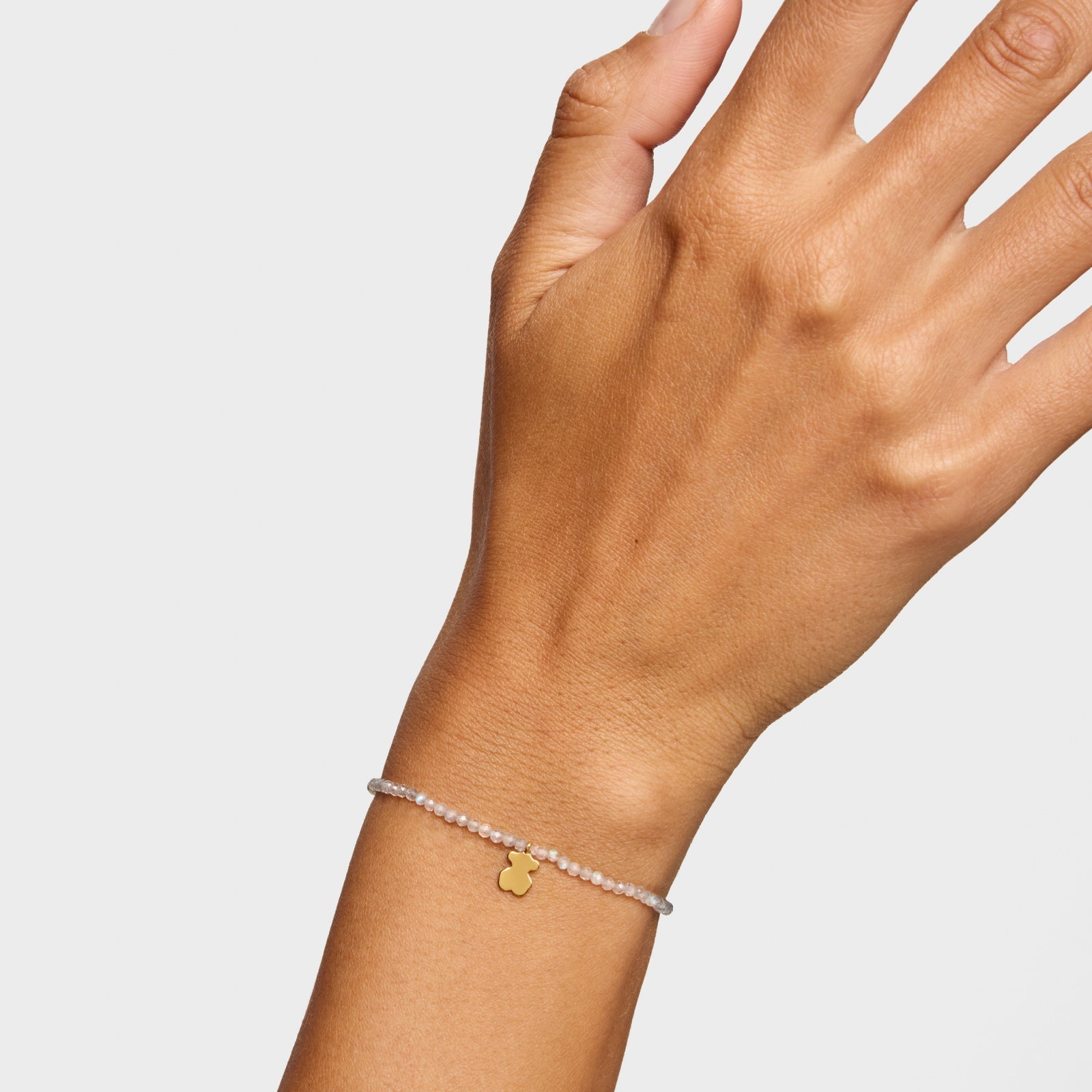 טואוס צמיד אבני חן MOTIFS בשילוב דובי מכסף ועליו 18 קראט