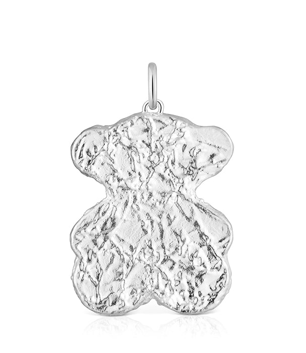 טואוס תליון במוטיב דובי בטקסטורה Sweet Dolls מכסף