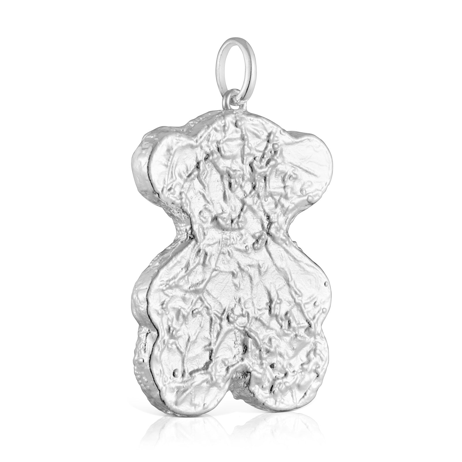 טואוס תליון במוטיב דובי בטקסטורה Sweet Dolls מכסף