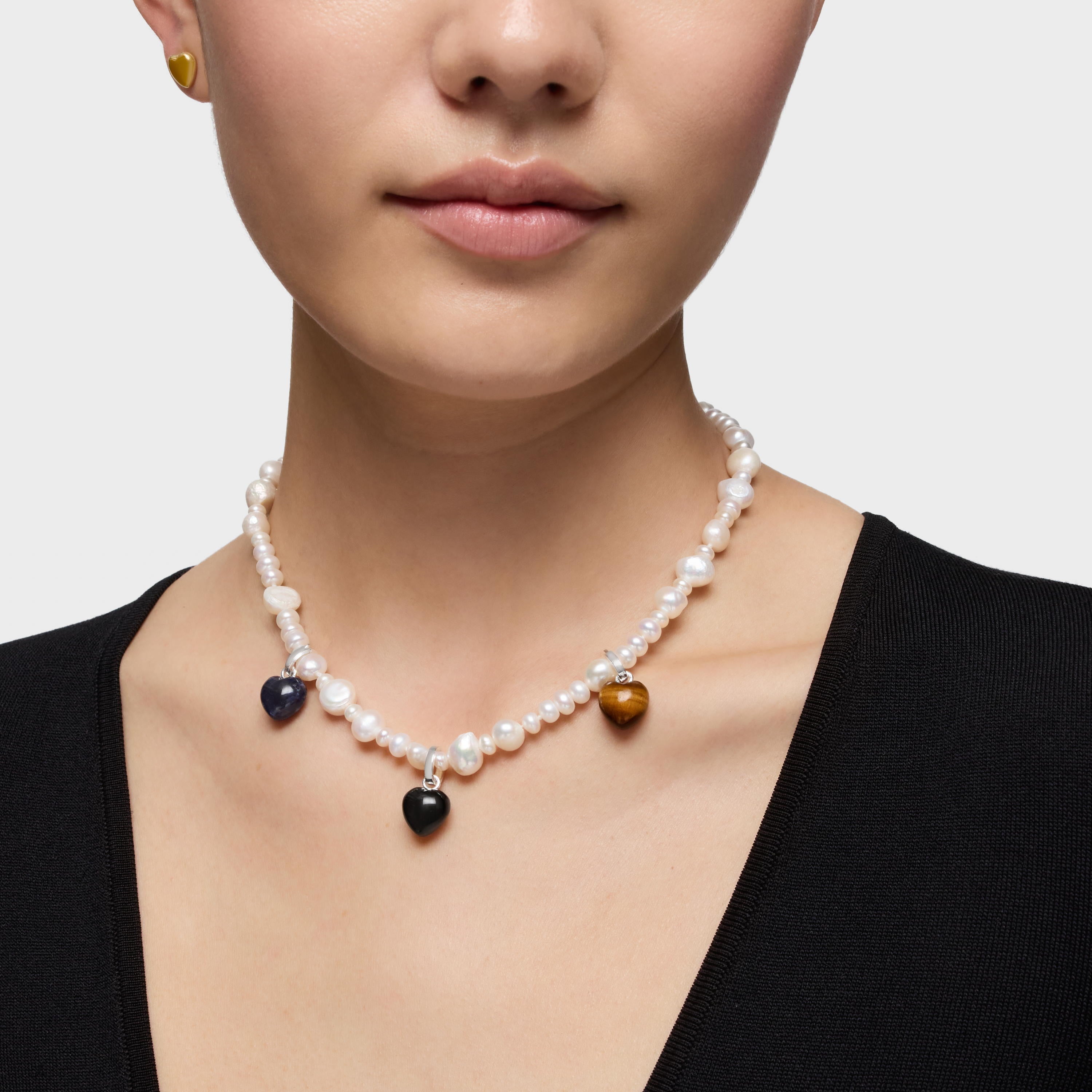 טואוס צ'ארם במוטיב לב מאבן חן Flechazo מכסף