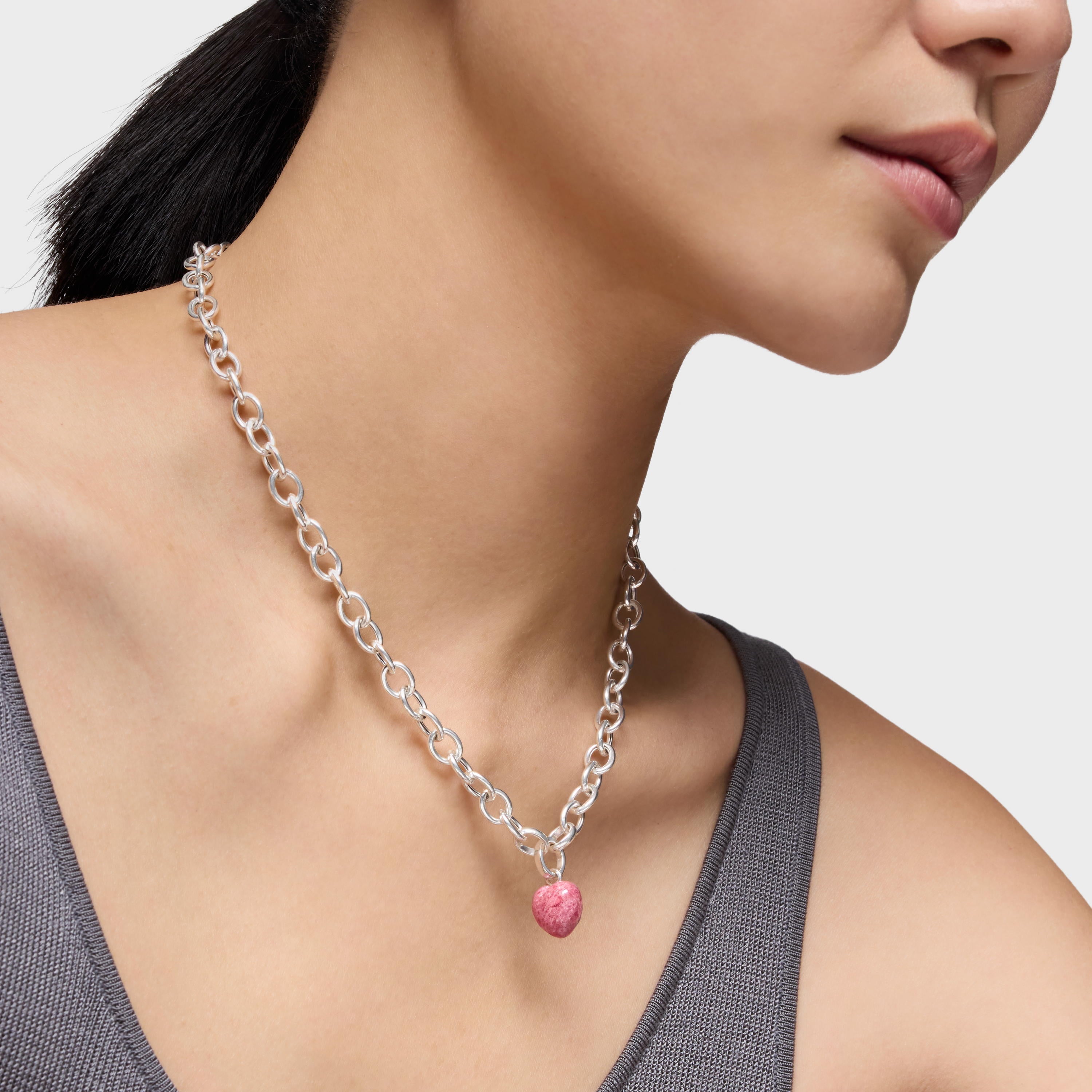 טואוס צ'ארם במוטיב לב מאבן חן Flechazo מכסף