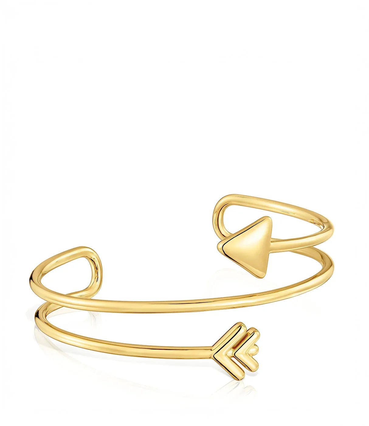 צמיד פתוח מזהב בעיצוב חץ מודרני, תכשיט אופנתי לנשים