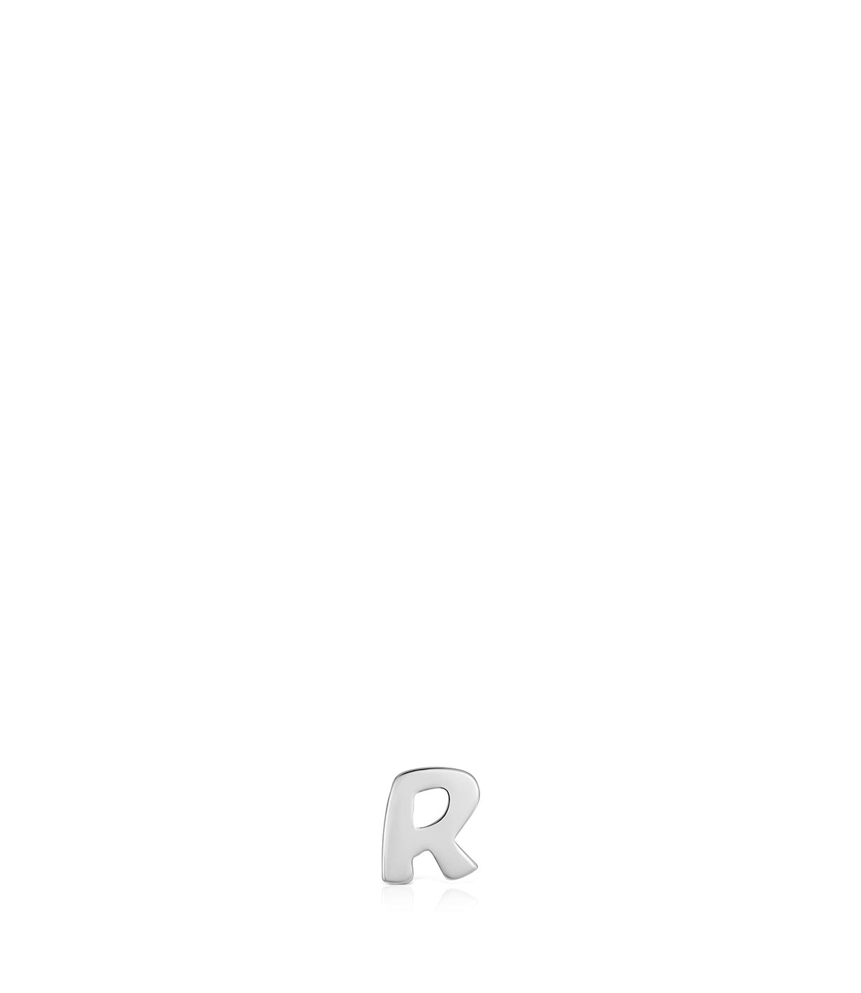טואוס מוטיב Mesh Tube בצורת האות R מכסף