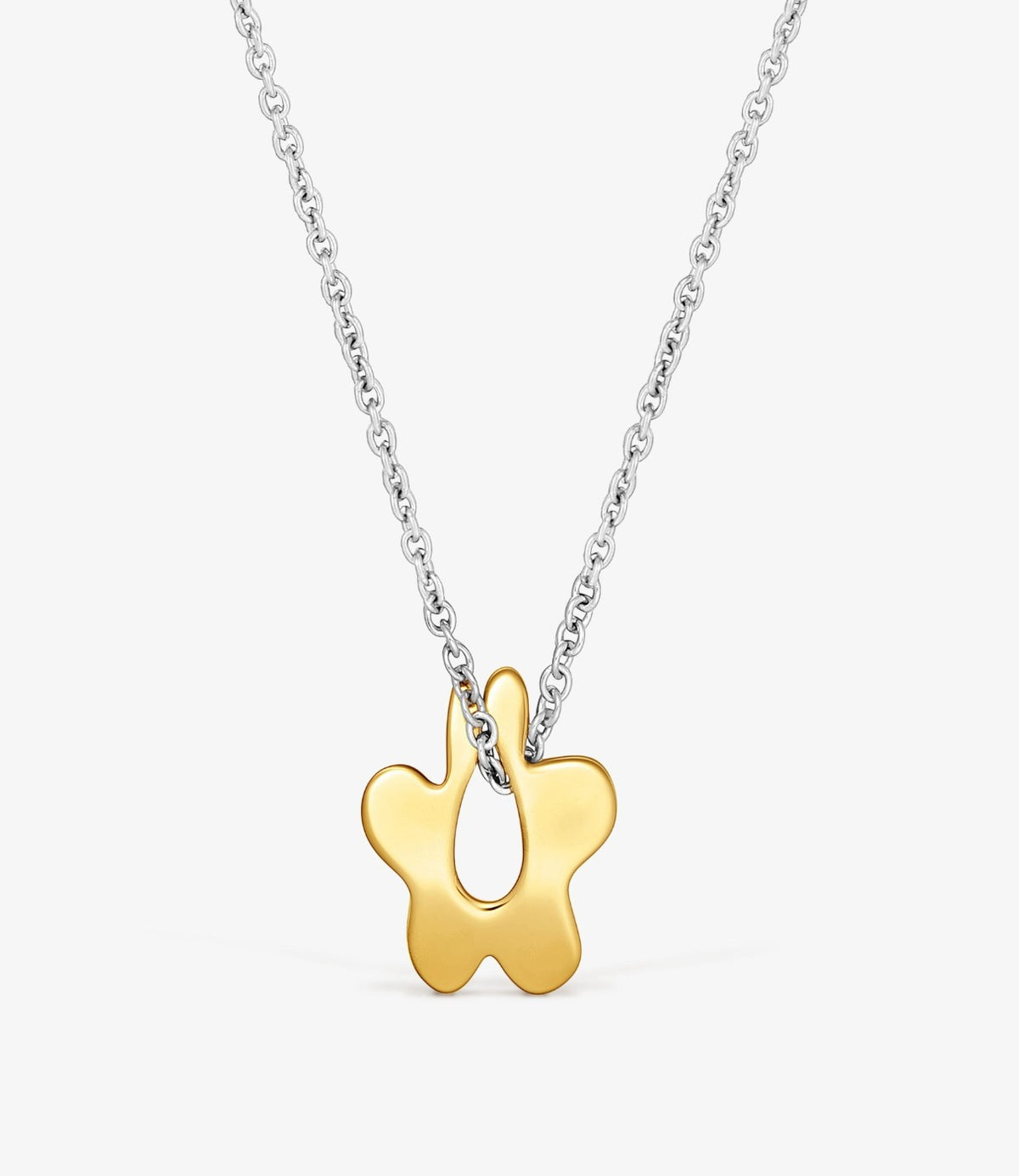 שרשרת טואוס Flower בזהב עם תליון פרח תלוי על רקע בהיר - CHOZEN