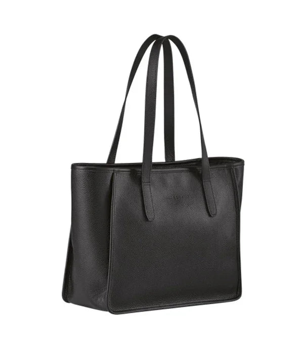 תיק יד שחור קלאסי CHOZEN, עור אמיתי, רצועות כפולות, אופנתי לאישה