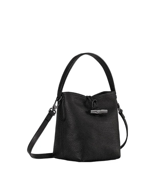 תיק עור שחור אלגנטי עם רצועת כתף, אופנה יוקרתית מבית CHOZEN