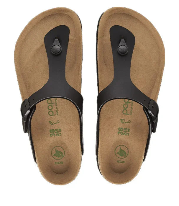 סנדלי טבע נוחות טבעוניות שחורות של פפאיה, CHOZEN קבוצת אלפא