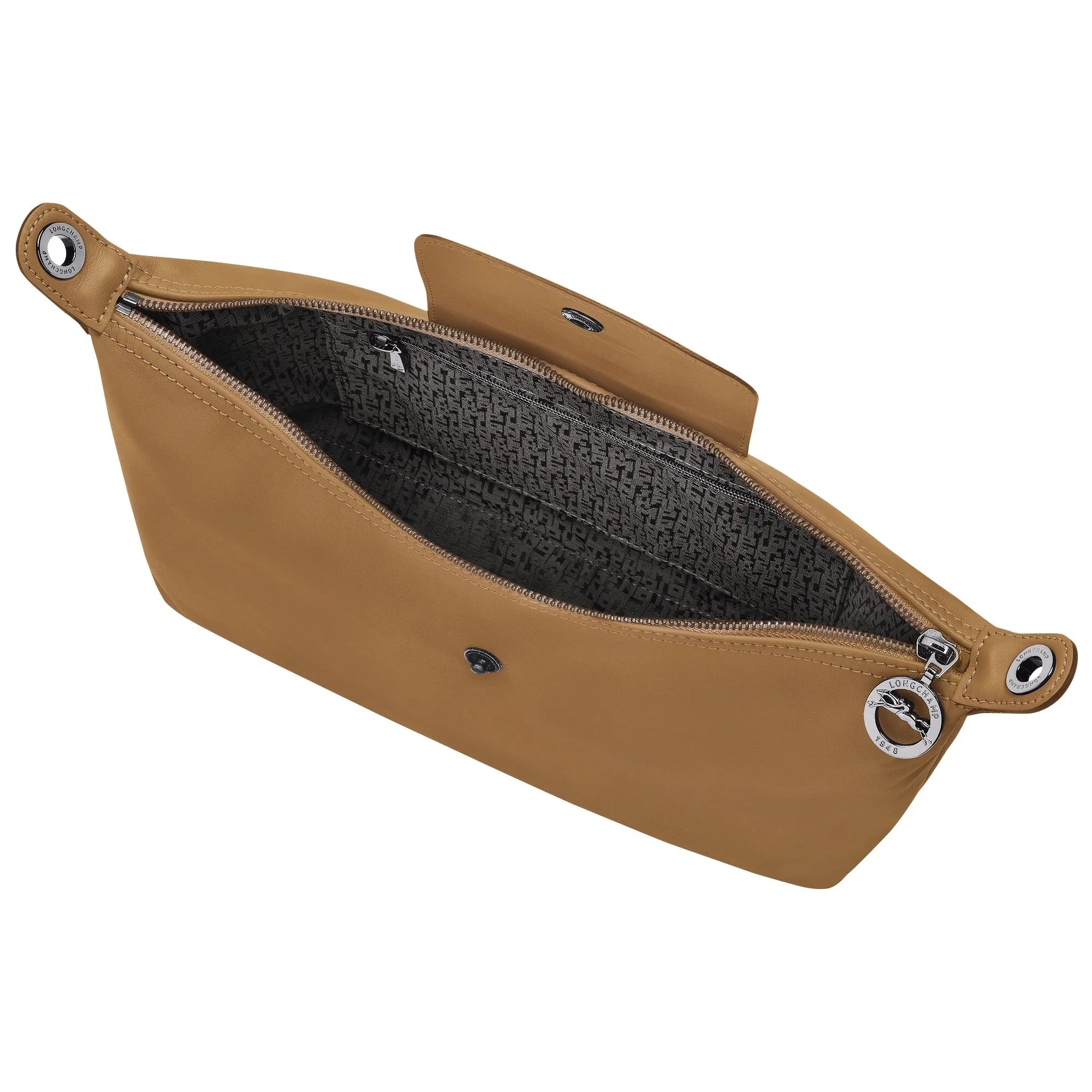 תיק כתף איכותי בעיצוב מודרני, חום, מבית CHOZEN, חלל פנימי מרופד ורוכסן כסוף