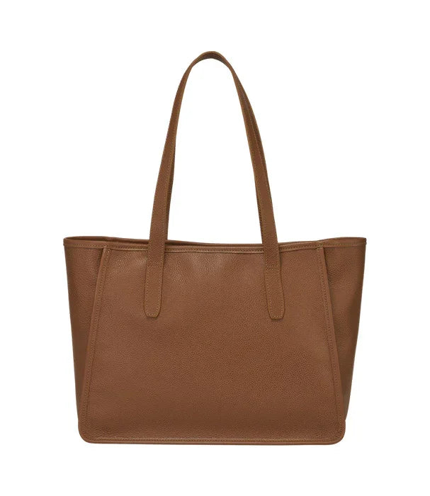 תיק כתף גדול מעור חום, עיצוב קלאסי, מבית המותגים המובילים ב-CHOZEN