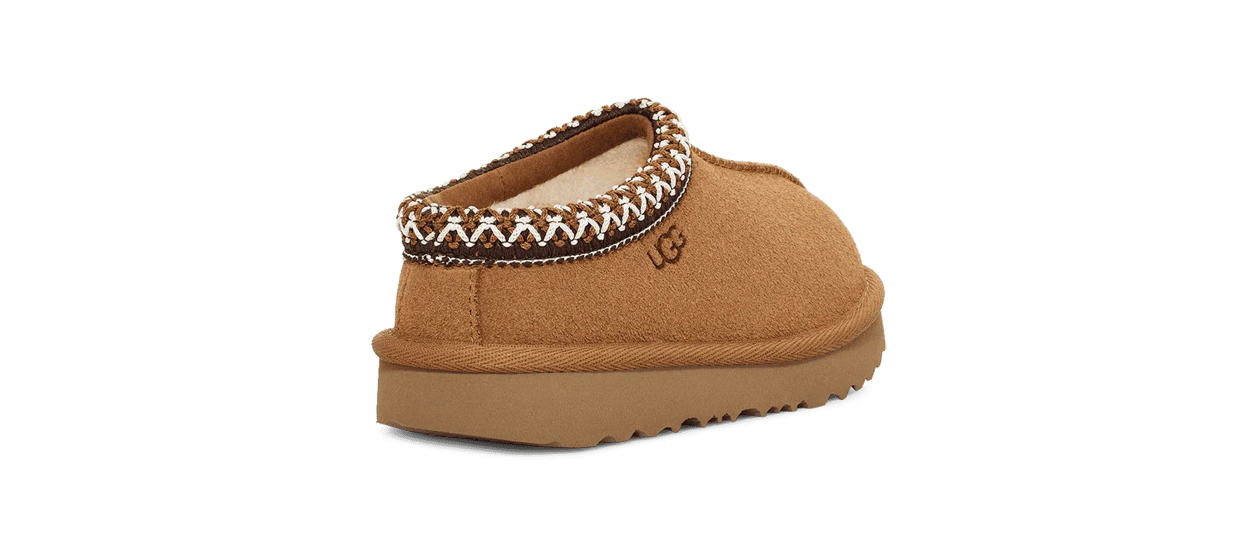 נעל UGG חומה עם פרווה פנימית ודוגמת סריגה, דגם נעלי חורף יוקרתי ב-CHOZEN