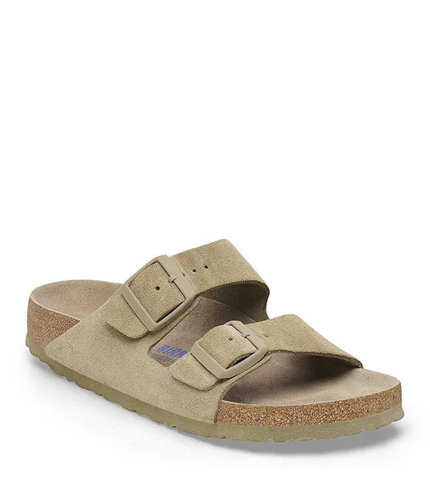 סנדל זמש בז׳ עם שתי רצועות וסוליית שעם, CHOZEN, נעלי מותגים לגברים ונשים