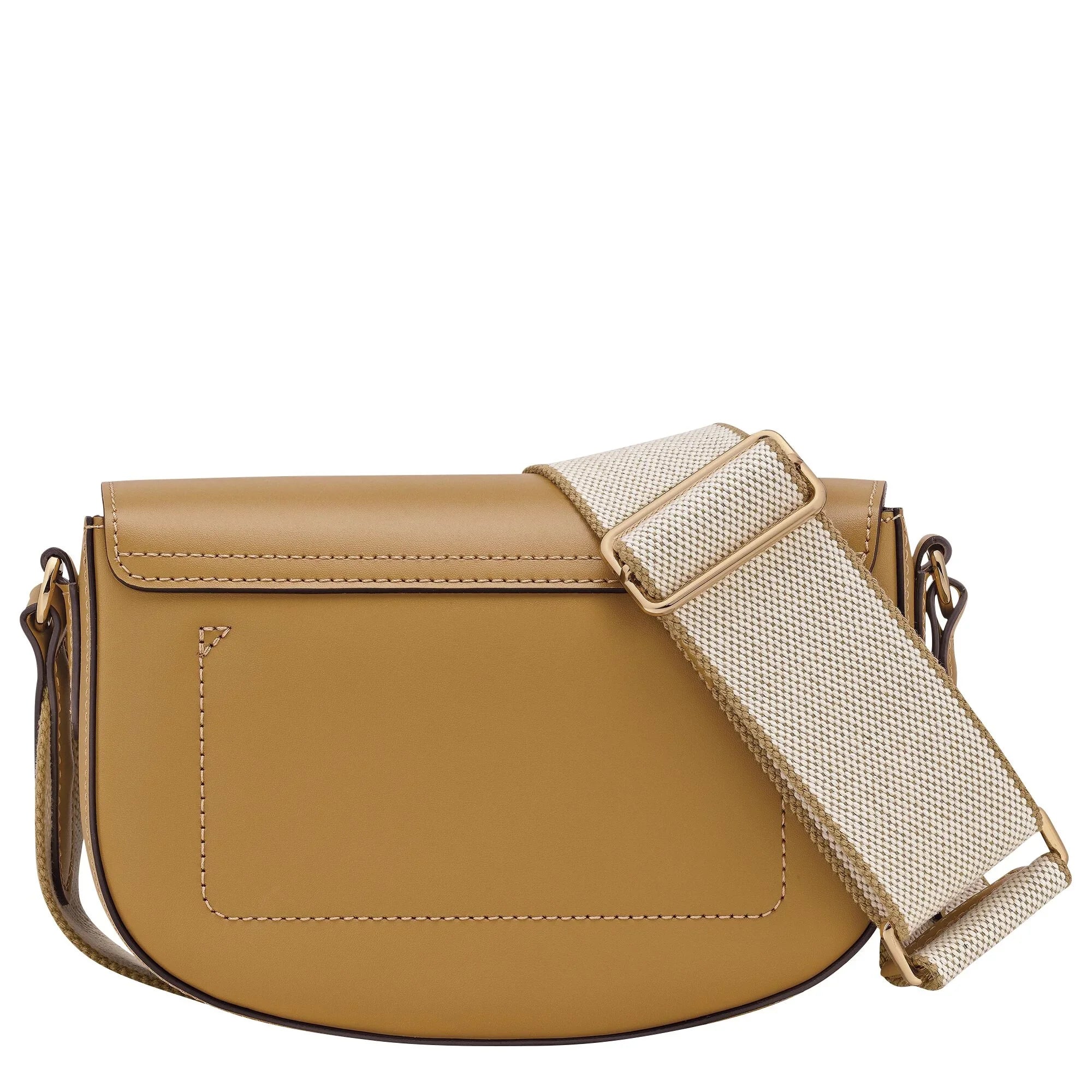 תיק עור חום עם רצועת בד רחבה, עיצוב מודרני, מבית CHOZEN, אופנה יוקרתית לנשים