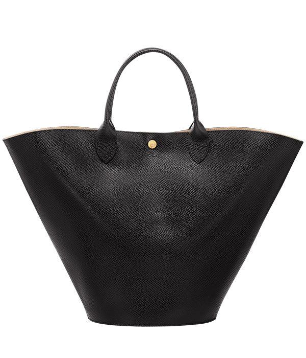 תיק עור גדול בצבע שחור עם ידיות קצרות, עיצוב יוקרתי ומודרני, בלעדי באתר CHOZEN